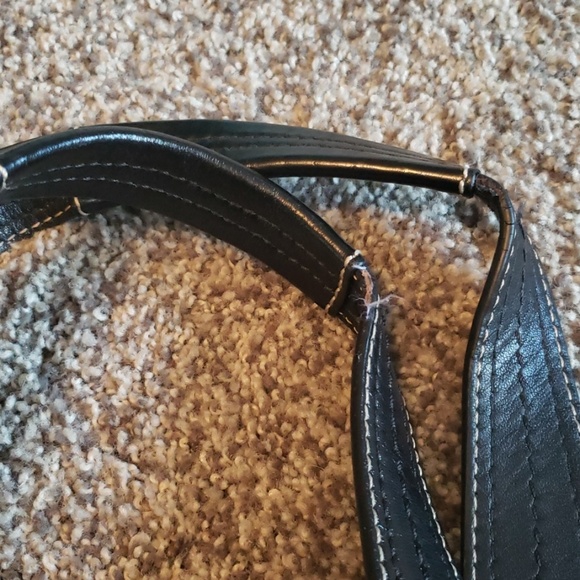 Black Coach bag with scarf - Picture 6 of 8